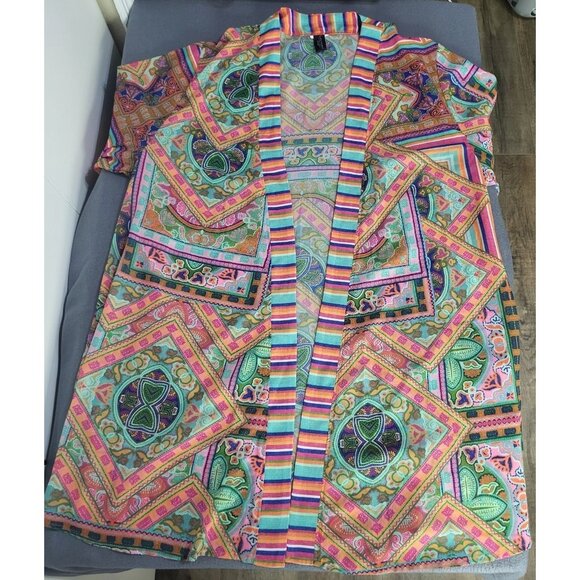 Laundry By Shelli Segal Other - LAUNDRY by Shelli Segal One Size Swim Coverup Open Sheer Kimono Boho Festival